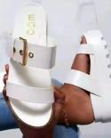 2022 אבזם אופנת קיץ נעלי עור שטוחות נעלי אשה מעצבת מותג נשים socofy slip on נעלי לולאות פרדות כפכפים מזדמנים פלוס