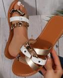 Shoes Womans Slippers Slides Shale Female Beach Fashion 2023 Summer Soft Sabot Flat Luxury Rome Fabric Pu Basic Rubber 