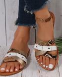 Shoes Womans Slippers Slides Shale Female Beach Fashion 2023 Summer Soft Sabot Flat Luxury Rome Fabric Pu Basic Rubber 