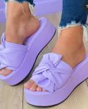 2022 Summer Women Wedge Platform Sandals Ladies Open Toe Slide Sandal Outside Casual Thick Slippers Flip Flops Large Siz