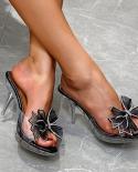 High Heels Slippers Womens Shoes 2022 Summer Platform  Transparent Outside Slide  Ladies Sandals Large Size 43  Womens