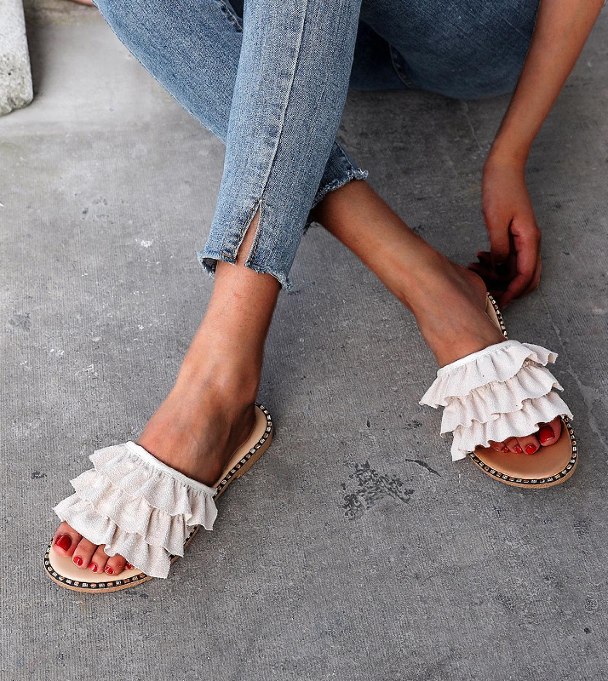 Boho store slides shoes