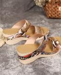 Womens Sandals Open Toe Slipper Outdoor Wedges Comfortable Flip Flop Serpentine Platform Fish Mouth Orthopedic Wedge Sa