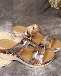 Womens Sandals Open Toe Slipper Outdoor Wedges Comfortable Flip Flop Serpentine Platform Fish Mouth Orthopedic Wedge Sa
