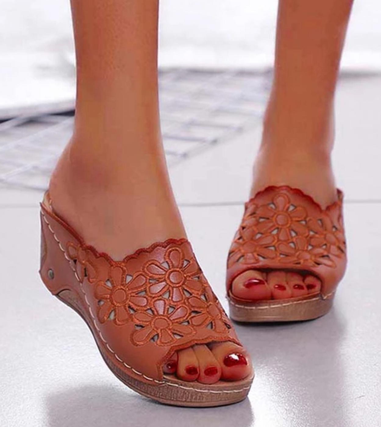 18 00 US Sandalias Retro para mujer Zapatos De flores con cu a