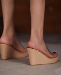 Transparent Sandals For Women Summer Footwear 2022 New Fashionable High Heel Wedges Platform Slingback Sandal Pvc  Casua