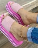 2022 New Summer Women Wedges Sandals Fashion Solid Color Thick Bottom Female Shoes Outdoor Comfortable Skidproof Ladies 