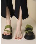 2023 New Summer Womens Slippers Fashion Platform Wedge Sandals Outdoor Leisure Flip Flops Travel Beach Slippers Women S