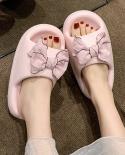 Fashion Pink Bowknot Cloud Slippers Women Indoor Outdoor Thick Platform Sandals Woman 2023 Summer Beach Non Slip Eva Fli
