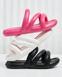 Rimocy Soft Eva Cloud Slippers Women Summer Beach Candy Color Flat Sandals Woman Lightweight Non Slip Bathroom Home Slid