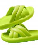 Home Soft Sole Pillow Slides For Women Summer 2023 Fashion Thick Platform Cloud Slippers Woman Flat Non Slip Flip Flops 