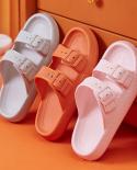 Fashion Buckle Thick Platform Slippers Women Home Soft Sole Eva Cloud Slides Sandals Woman 2023 Summer Non Slip Beach Fl