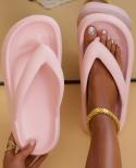 Eva Thong Platform Flip Flops For Women Summer 2023 Clip Toe Soft Sole Cloud Slippers Woman Thick Bottom Non Slip Beach 