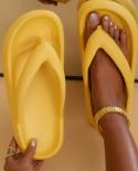 Eva Thong Platform Flip Flops For Women Summer 2023 Clip Toe Soft Sole Cloud Slippers Woman Thick Bottom Non Slip Beach 