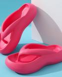 2023 Summer New Womens Platform Flip Flops Non Slip Eva Clip Toe Beach Sandals For Women Indoor Outdoor Thick Bottom Sl