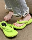 New Fashion Platform Flip Flops Women Summer 2023 Thick Sole Non Slip Beach Slippers Woman Brand Designer Clip Toe Wedge