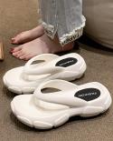 New Fashion Platform Flip Flops Women Summer 2023 Thick Sole Non Slip Beach Slippers Woman Brand Designer Clip Toe Wedge