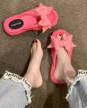 Fashion Bowknot Platform Flip Flop For Women 2023 Summer Beach Non Slip Wedge Slippers Woman Thick Sole Clip Toe Slides 