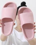 Bathroom Slippers For Women Men Anti Skid Extra Soft Quick Drying Eva Thick Sole Couple Slippers Home Supplies Pantuflas