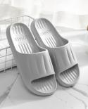 Women Home Slippers Flat Heel Soft Sole Non Slip Thick Platform Quick Dry Eva Cushioned Sole Cloud Slippers Bathroom Sup