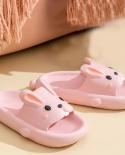 Women Summer Eva Soft Sole Cute Rabbit Slippers Beach Thick Platform Sandals Couples Non Slip Indoor Slippers тапоч
