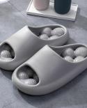 Household Soft Sole Cloud Slippers Leak Hole Rebound Convex Point Massage Non Slip Eva Thick Sole Slippers Bathroom Supp