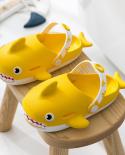 Fashionable Soft Shark Slide Sandals Lovely Comfortable To Wear Pvc Slip On Shockproof Uni Slippers Household Supplies