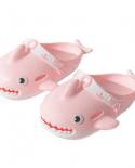 Fashionable Soft Shark Slide Sandals Lovely Comfortable To Wear Pvc Slip On Shockproof Uni Slippers Household Supplies