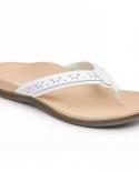 35   43 Women Summer Slippers Faux Leather Casual Thick Heel Anti Skid Flip Flops Outdoor Beach Sandals