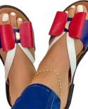 Slipon Soft Sole Women Slippers Rubber Open Toe Bowknot Flat Sandals Walking Shoes  Womens Slippers