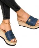 Women Wedges Sandals Platform Footwear Slide On Open Toe Anti Skid High Heels Slippers For Summer Daily Wear  Womens Sl