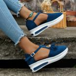 Loafers New Tassel Autumn Stripe Buckle Hollow Wedge Beach Sports Sandals Casual Soft Sole Running Mixed Color Fisherman