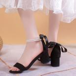 Sandálias de festa de salto claro mulher 2023 cruz fivela cinta sapato feminino med sapatos cruz alta meninas médio moda verão b