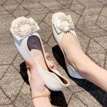 2022 Summer Square Toe Rhinestone Buckle Flat Shoes Comfortable Casual Ballet Women Shoes Shallow Elegant Shoes Women