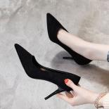 Women Fashion Sky Blue Transparent Spring  Summer High Heel Shoes Lady Casual Black Leather Heels Sapatos  Pumps