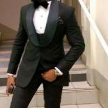 Hot Saling Black Slim Fit  Suits For Groom Wedding Tuxedos 2023 Shawl Lapel Custom Male Blazer 3 Pieces Men Jacket Pants