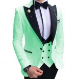 Custom Made Men Suits White And Black Groom Tuxedos Peak Lapel Groomsmen Wedding Bridegroom ( Jacket+pants+vest+tie ) D1