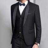 Navy Blue Men Suits For Wedding Suit Man Blazers Black Shawl Lapel Slim Fit Groom Tuxedos 3piece Latest Coat Pant Design