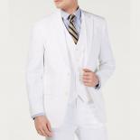2022 New Fashion Spring Men's Wedding Business Suits White Two Bottom Beach Men Suits 3 Pieces(jacket+pant+vest)trajes D