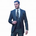 Classic Slim Fit Mens Suits For Groom Wedding Party Prom Tuxedo 3 Piece Jacket Vest Pants Set Formal Business Blazer Mas