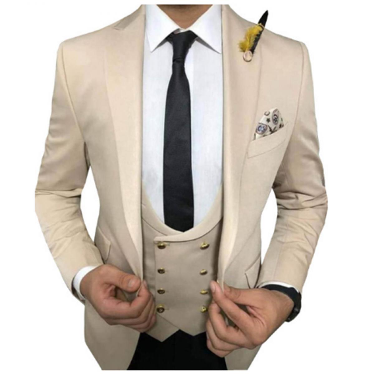 2022men Suits 3 Pieces Slim Fit Business Suits Groom Green Noble Grey White Tuxedos For Formal Wedding Suit(blazer+pants