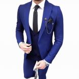 Classy Wedding Tuxedos Mens Suits Slim Fit Peaked Lapel One Button Prom Bestman Groomsmen Blazer Designs Jacket Pants Ve