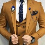 Classy Wedding Tuxedos Mens Suits Slim Fit Peaked Lapel One Button Prom Bestman Groomsmen Blazer Designs Jacket Pants Ve