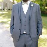 Classic Mens Suits 3 Piece Jacket Vest Pants Set Groom Wedding Party Prom Tuxedo Formal Professional Business Blazer Mas