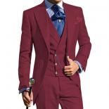Three Piece Suit Men Costumes  Men Suit Costume Quality  Blazer Jacket+pants+vest  3  