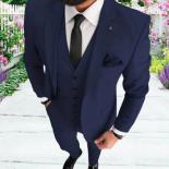 2022 New Arrival Onte Button Slim Fit Men Suit Groom Wear Wedding Suit For Men Male Suit Blazer Three Pieces Set Costume