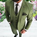 2022 New Arrival Onte Button Slim Fit Men Suit Groom Wear Wedding Suit For Men Male Suit Blazer Three Pieces Set Costume