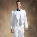 2022 تصميم المعطف الإيطالي الأبيض الرجال البدلة سليم صالح بدل زفاف للرجال العريس البدلات الرسمية العريس سترة + السراويل + سترة S
