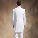 2022 تصميم المعطف الإيطالي الأبيض الرجال البدلة سليم صالح بدل زفاف للرجال العريس البدلات الرسمية العريس سترة + السراويل + سترة S