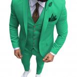 New Pink Men's 3 Pieces Suit Formal Business Notch Lapel Slim Fit Tuxedos Best Man Blazer For Wedding(blazer+vest+pants)